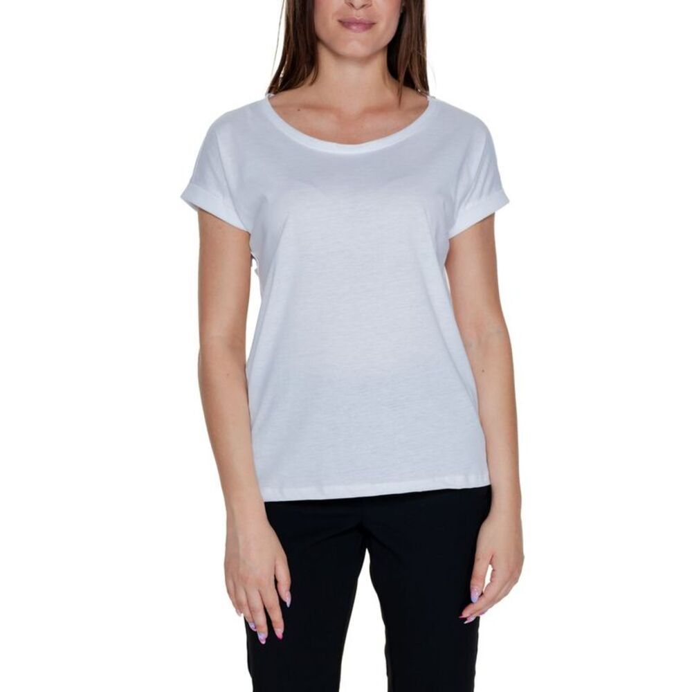 Vila Clothes White Cotton Women's T-Shirt